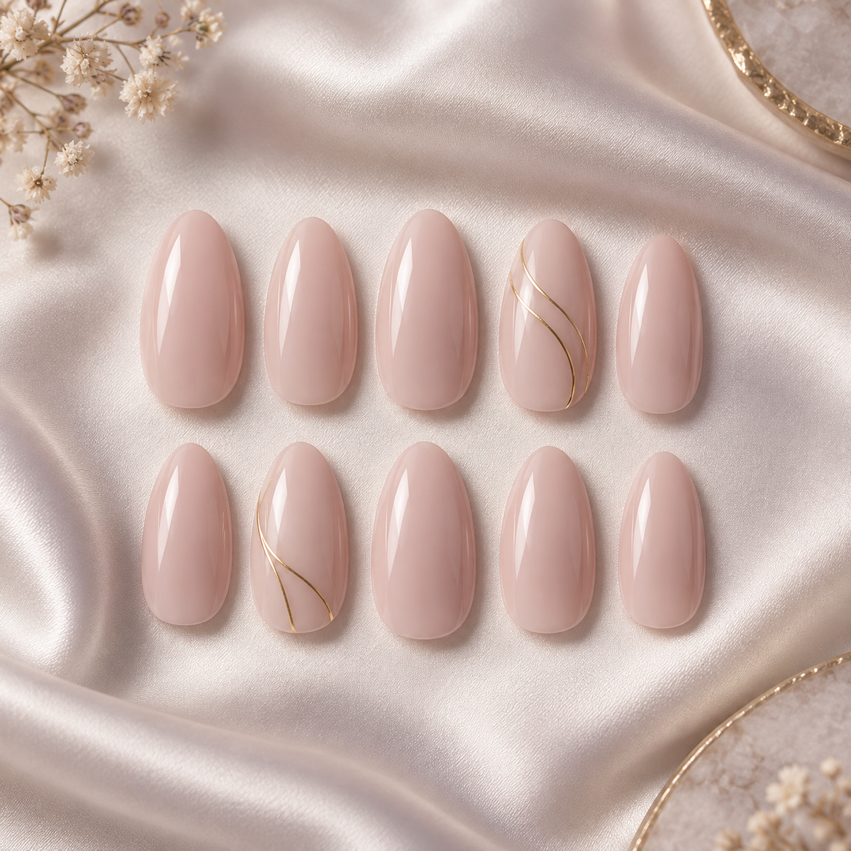 Blush Almond Nails